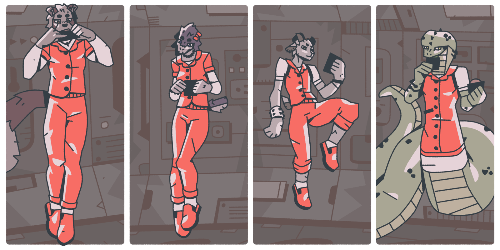 The inmates seen side by side.